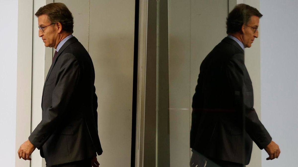 El presidente del PP, Alberto Núñez Feijóo, realiza una declaración institucional el viernes en Génova El presidente del PP, Alberto Núñez Feijóo, realiza una declaración institucional el viernes en Génova