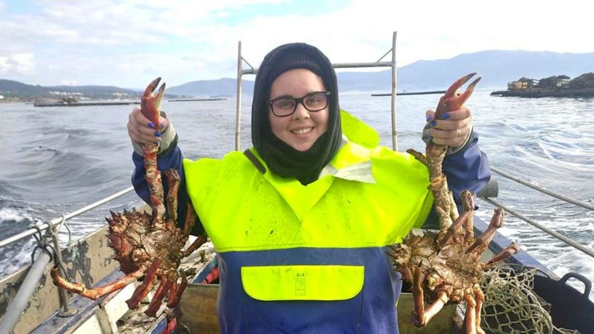 María Maceiras, marinera de Muros. María Maceiras, marinera de Muros.
