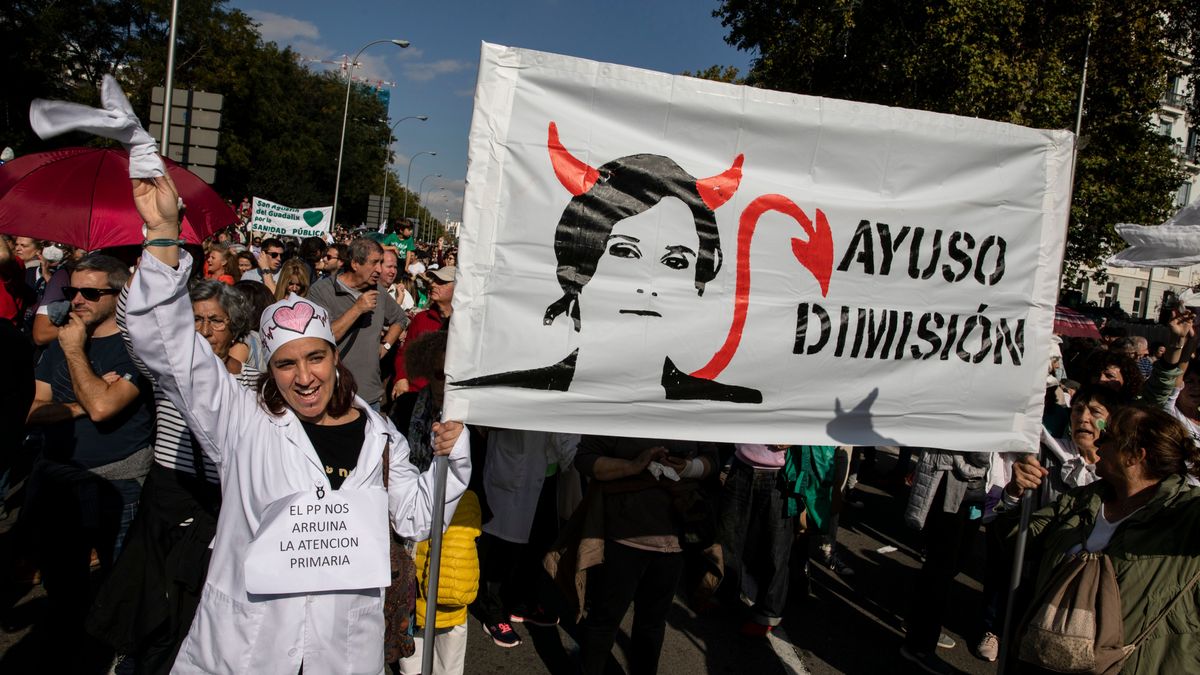 Imagen de la manifestación en la Comunidad de Madrid