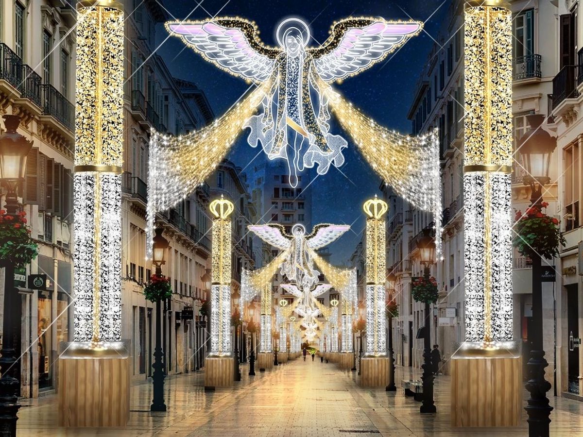 vestirse leninismo Movimiento Las luces de Navidad del centro de Málaga desatan la polémica en redes -  NIUS