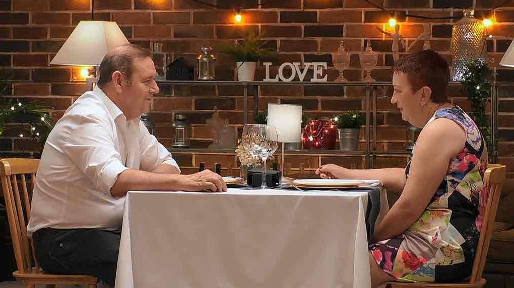 José y Mercedes durante su cita en 'First Dates'