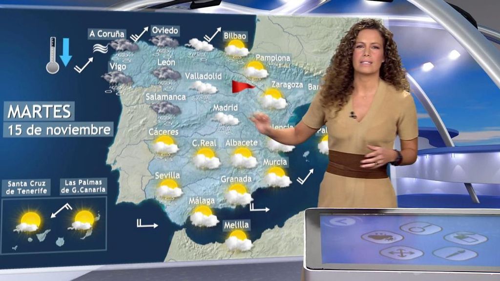 Una borrasca causará lluvias en toda España el martes