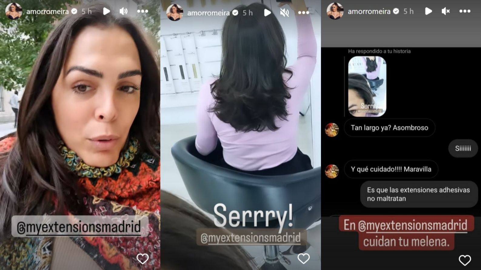 Amor Romeira muestra su pelo sin extensiones
