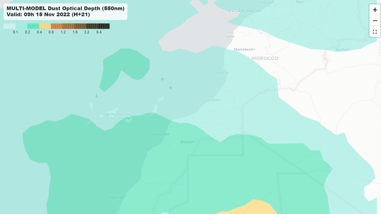 Previsión de calima para el martes