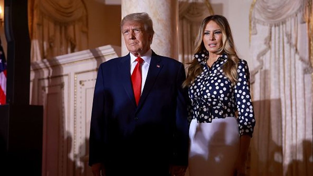 Donald Trump, expresidente de Estados Unidos junto a su mujer Melania