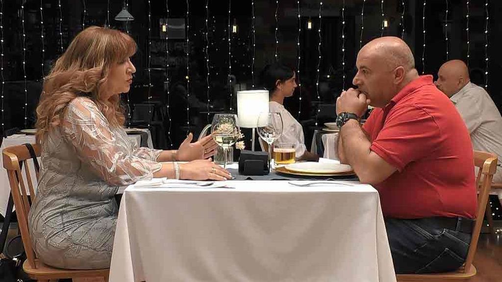 Eva y Juan Francisco durante su cita en 'First Dates'