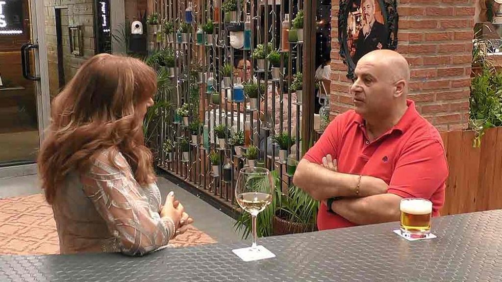 Eva y Juan Francisco durante su cita en 'First Dates'