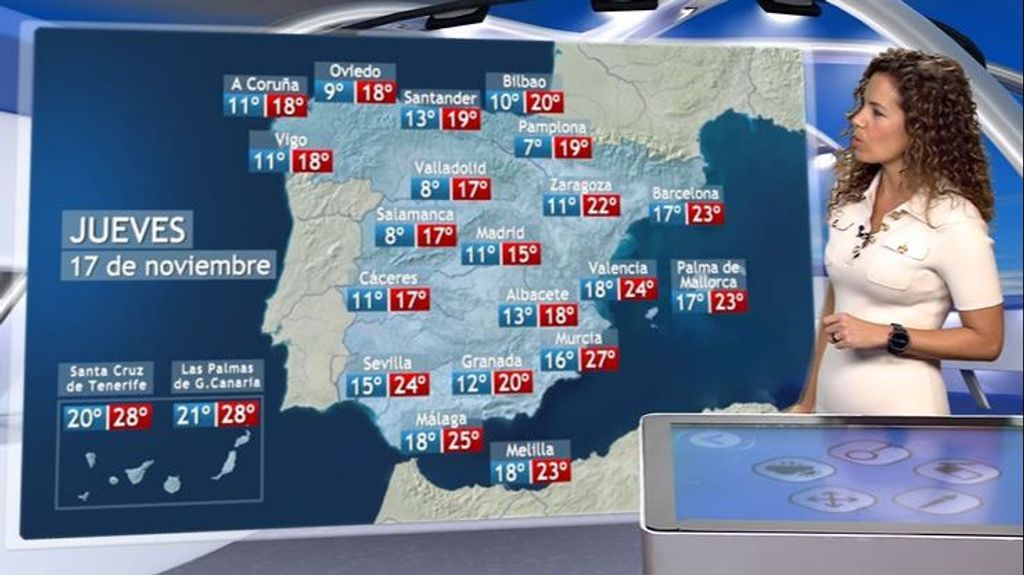 Tiempo para el jueves en España: continúan las precipitaciones antes de un clima mucho más invernal