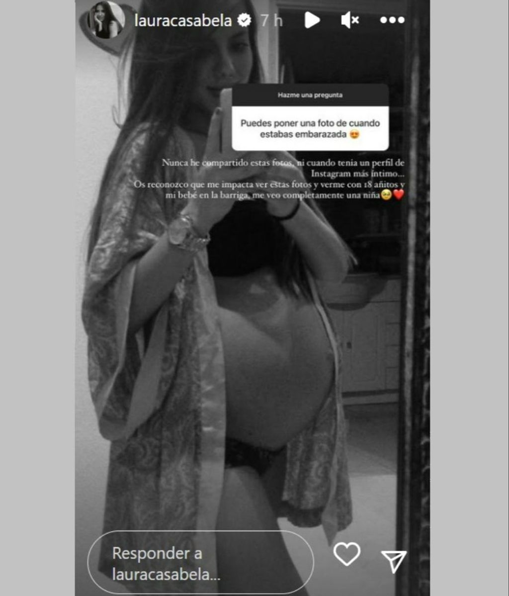 Laura Casabela comparte una foto suya estando embarazada
