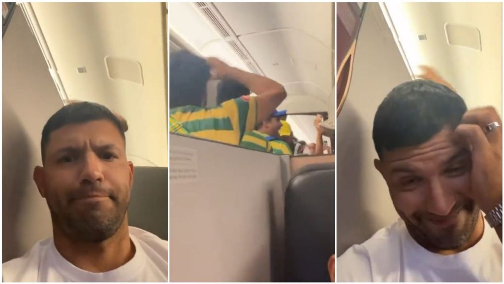 El calvario del Kun Agüero para llegar a Catar: viaja en un vuelo rodeado de hinchas brasileños