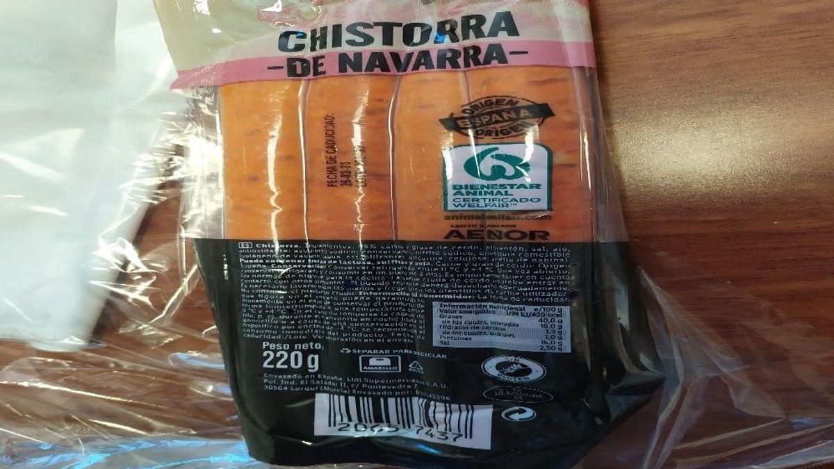 Chistorra de Navarra, producto retirado de Lidl por presencia de Salmonella