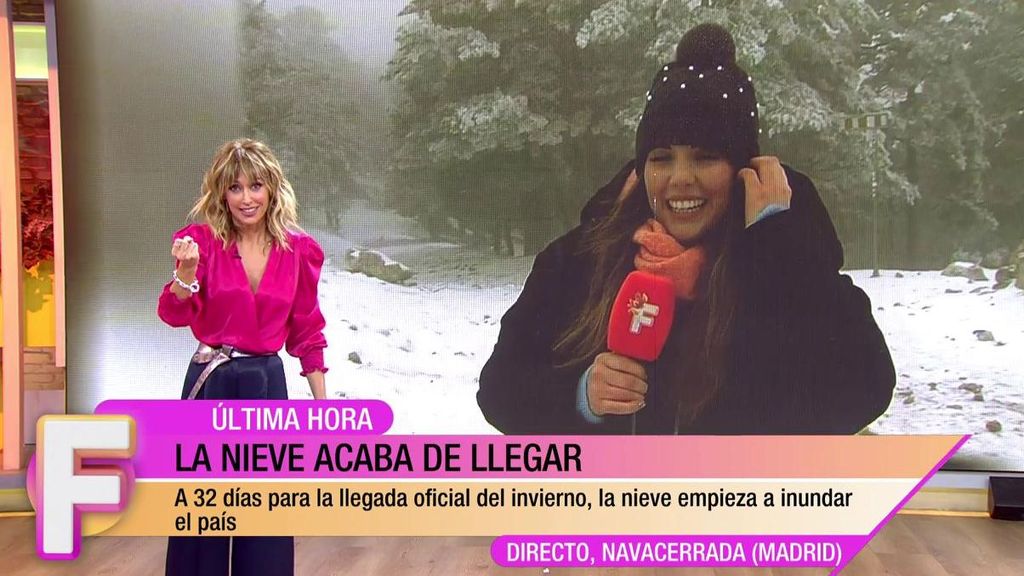 Emma García habla en directo con una reportera