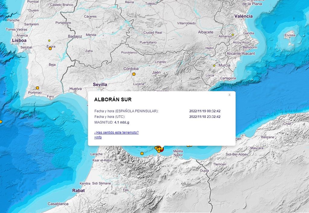 EuropaPress 4820718 mapa epicentro terremoto magnitud 41 mar alboran