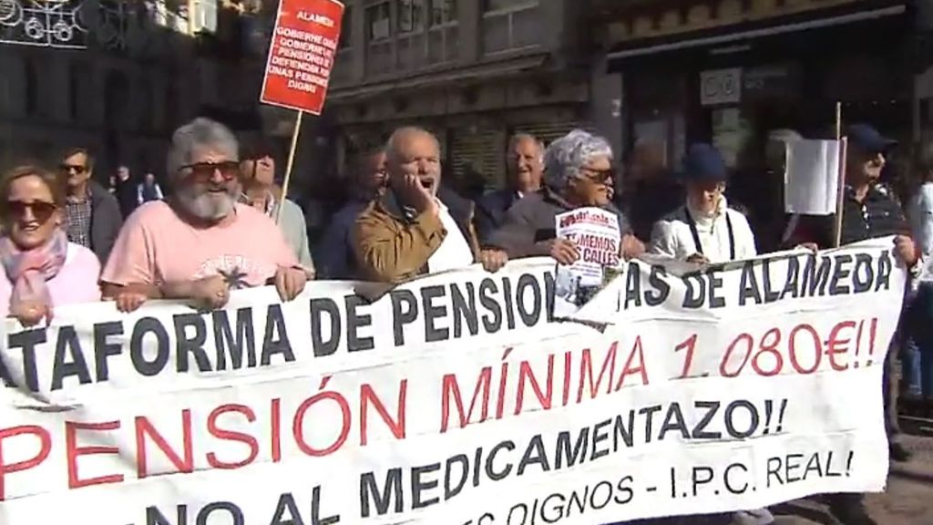 Los pensionistas salen a la calle en diferentes puntos de España