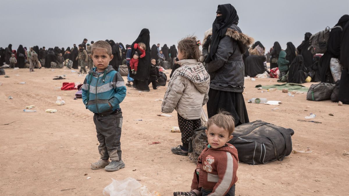 Niños en el campamento de Al Hol, en Siria, donde han sido asesinadas dos menores