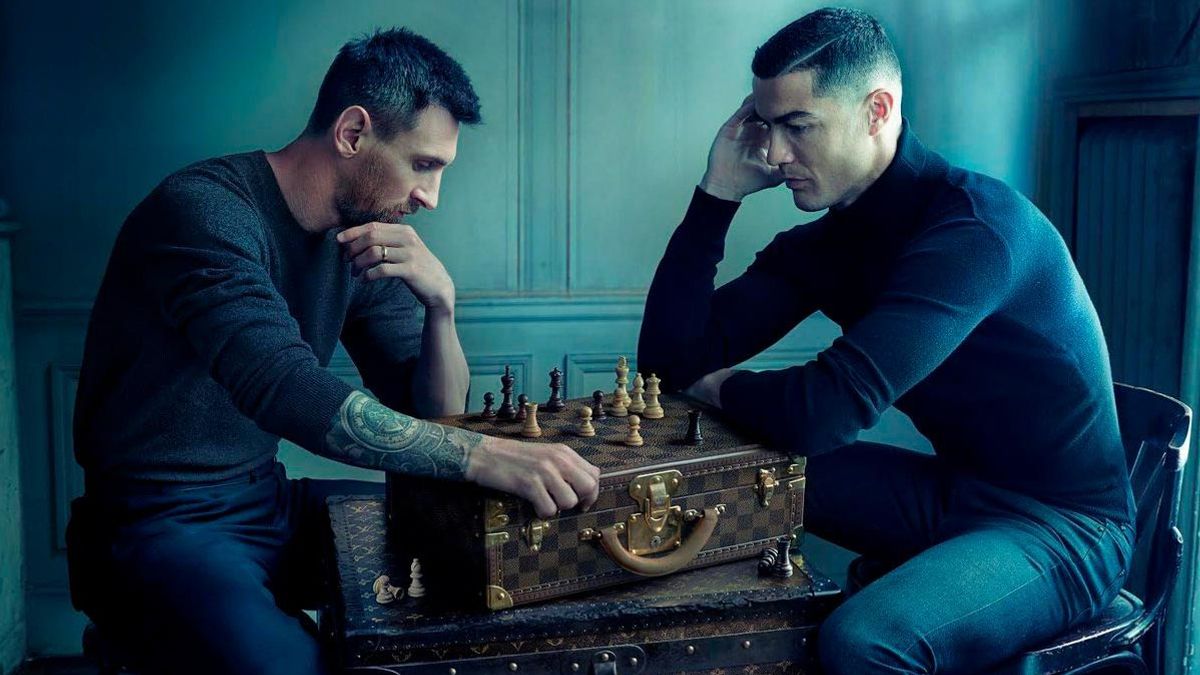 Cómo se hizo la foto de Messi y Ronaldo jugando al ajedrez