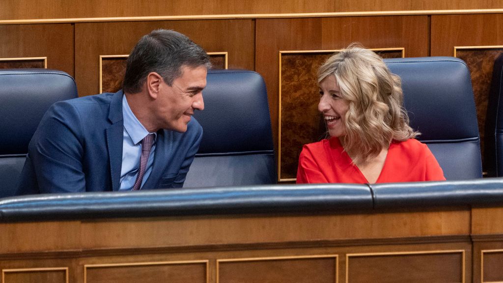 Pedro Sánchez y Yolanda Díaz, en una imagen de archivo en el Congreso