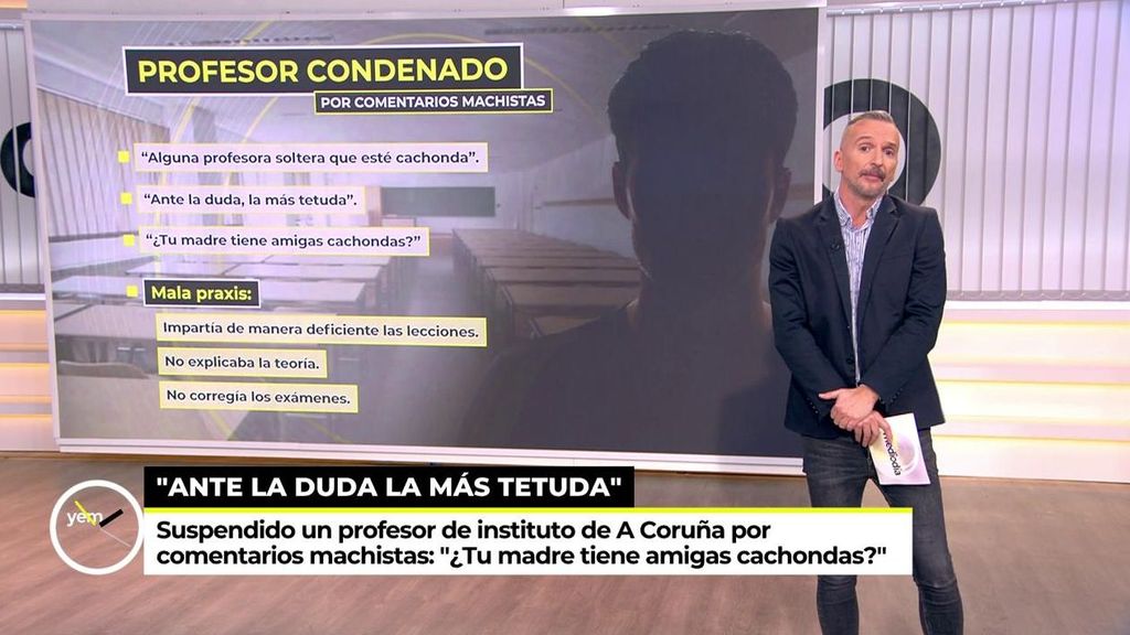 Un profesor, condenado por sus comentarios machistas: "Ante la duda, la más tetuda"