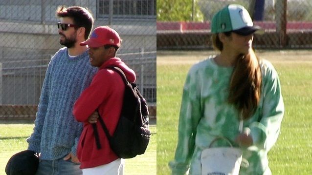 Shakira y Piqué se reencontraban en el partido de béisbol de su hijo Milán