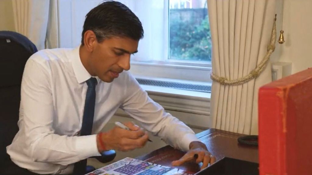 El vídeo de Rishi Sunak convertido en un friki del Mundial: "Buena suerte Inglaterra y Gales"