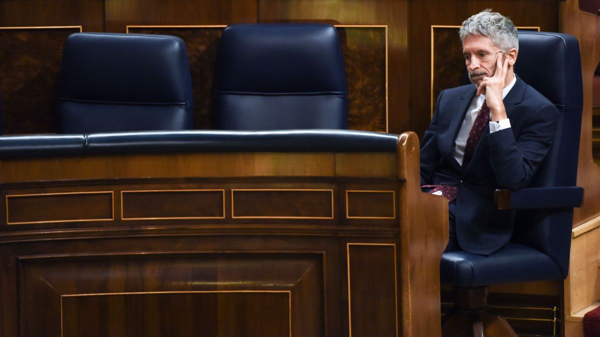 El ministro del Interior, Fernando Grande-Marlaska, en el Congreso