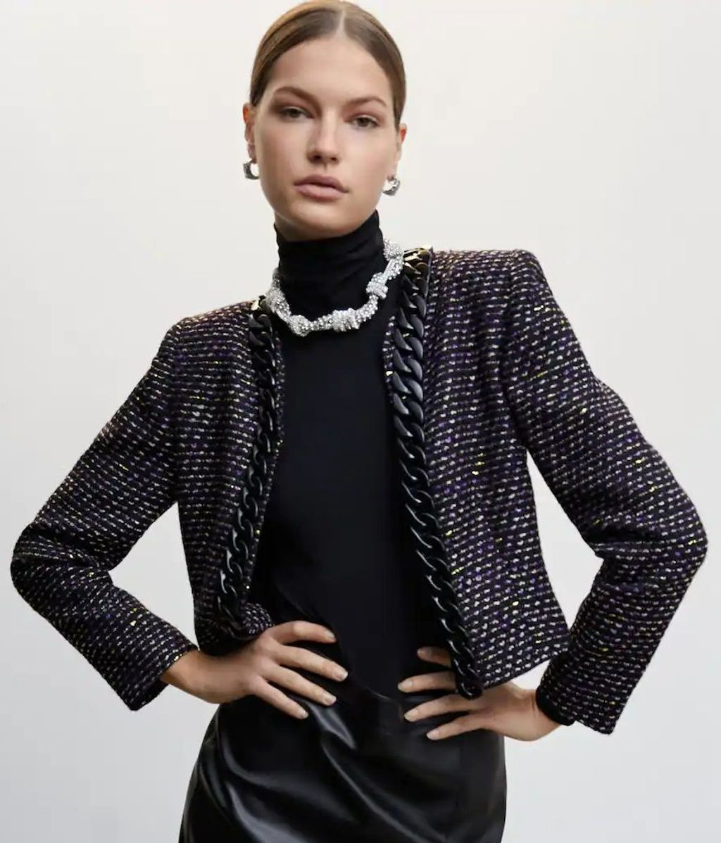 Chaqueta de tweed de Mango