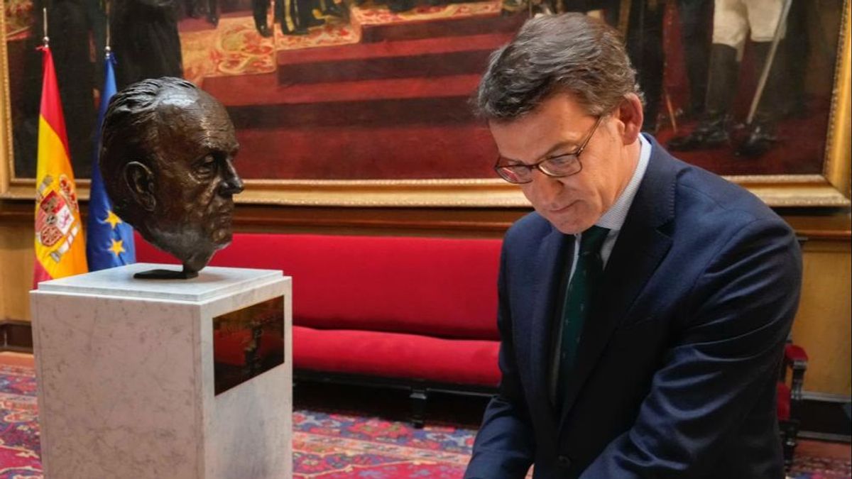 Feijóo homenajea en el Senado a Fraga en el centenario de su nacimiento