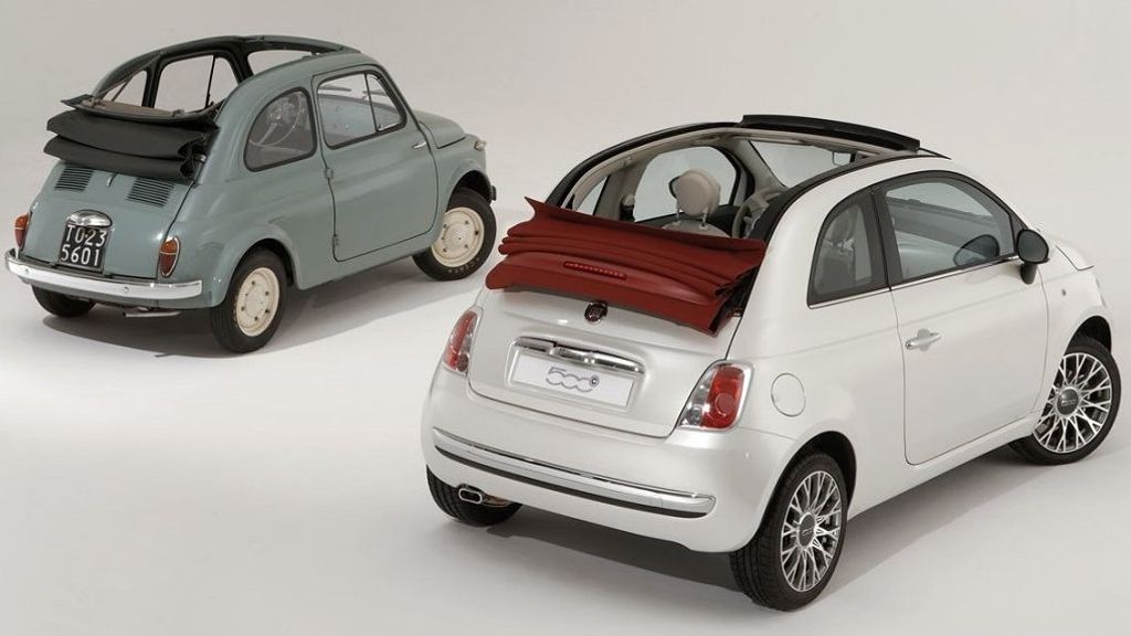 fiat 500 cabrio old new