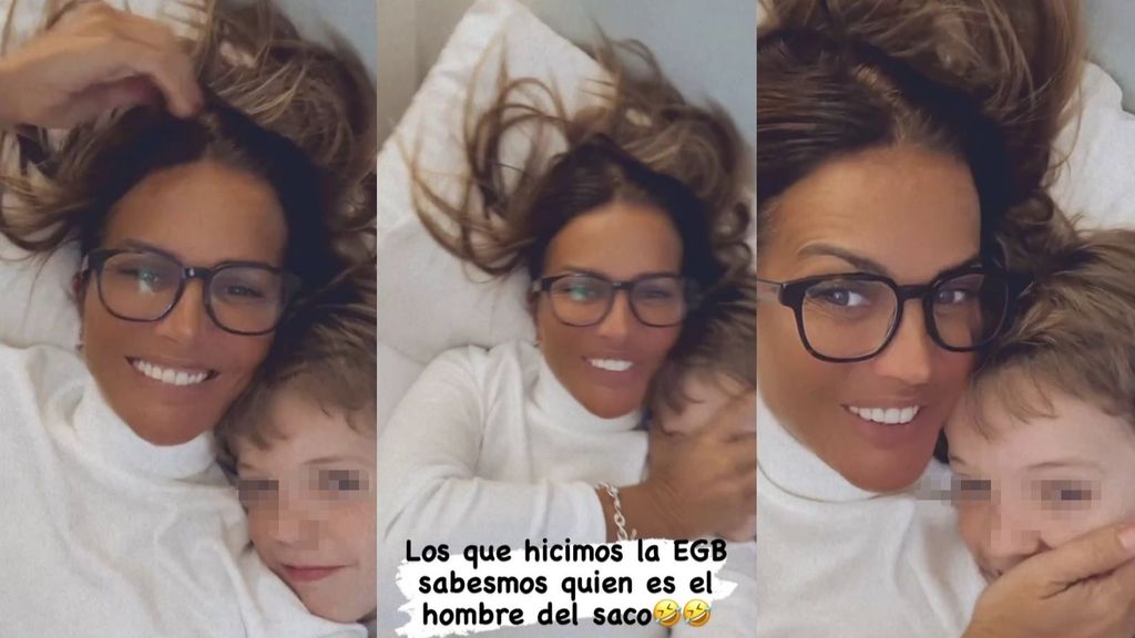 Marta López, con su hijo de ocho años