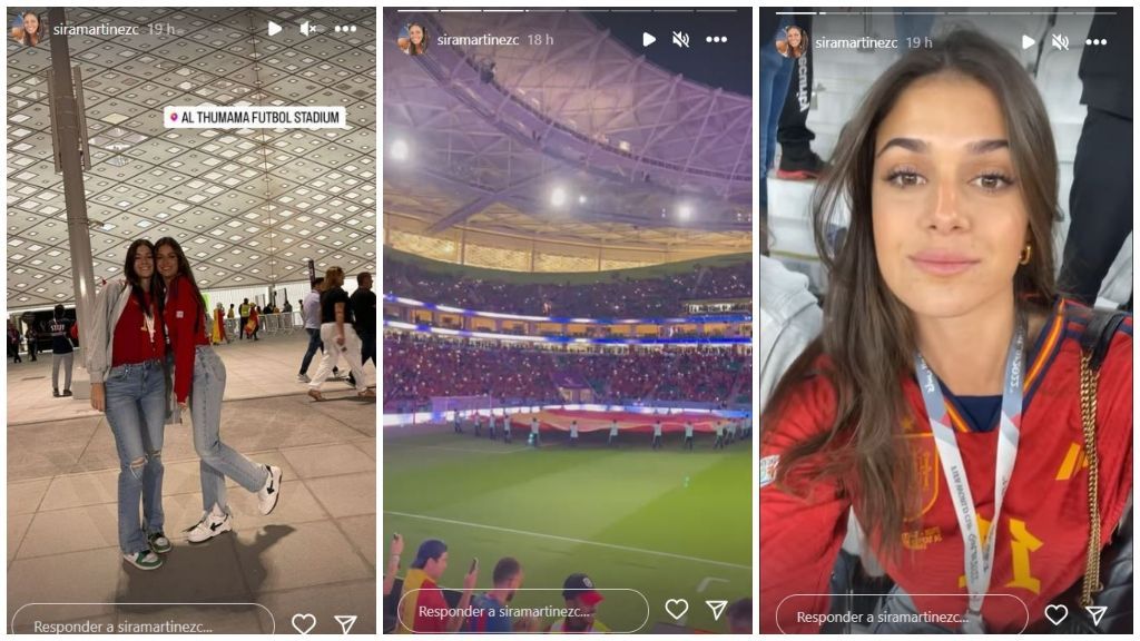 Sira Martínez apoya a Luis Enrique y Ferrán Torres, su novio, en el Mundial de Qatar
