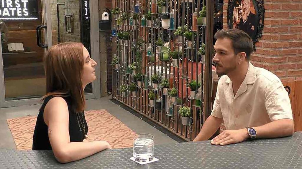 Laura y David durante su cita en 'First Dates'