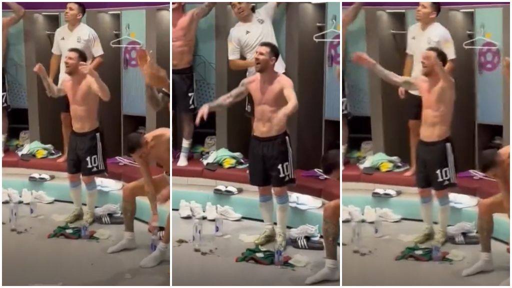 Messi como nunca lo has visto: la celebración cantando en el vestuario tras ganar a México