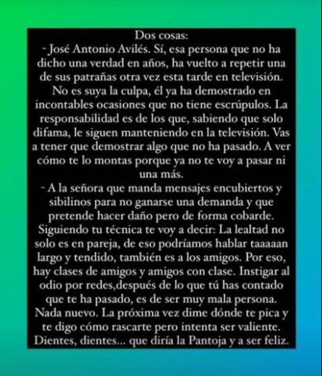 El mensaje de Alba Carrillo