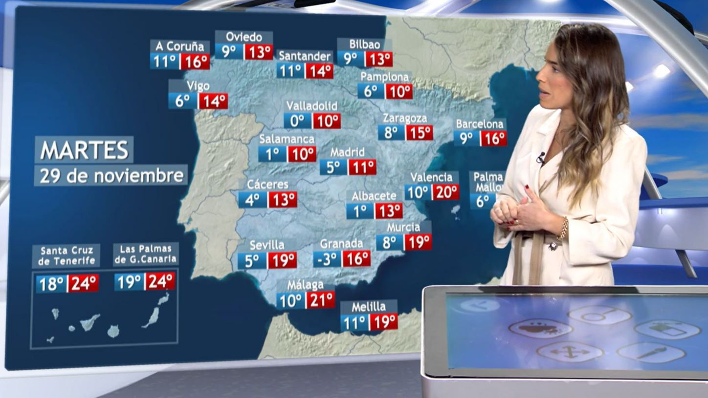 El tiempo para el martes: las temperaturas bajan en España y siguen las nevadas