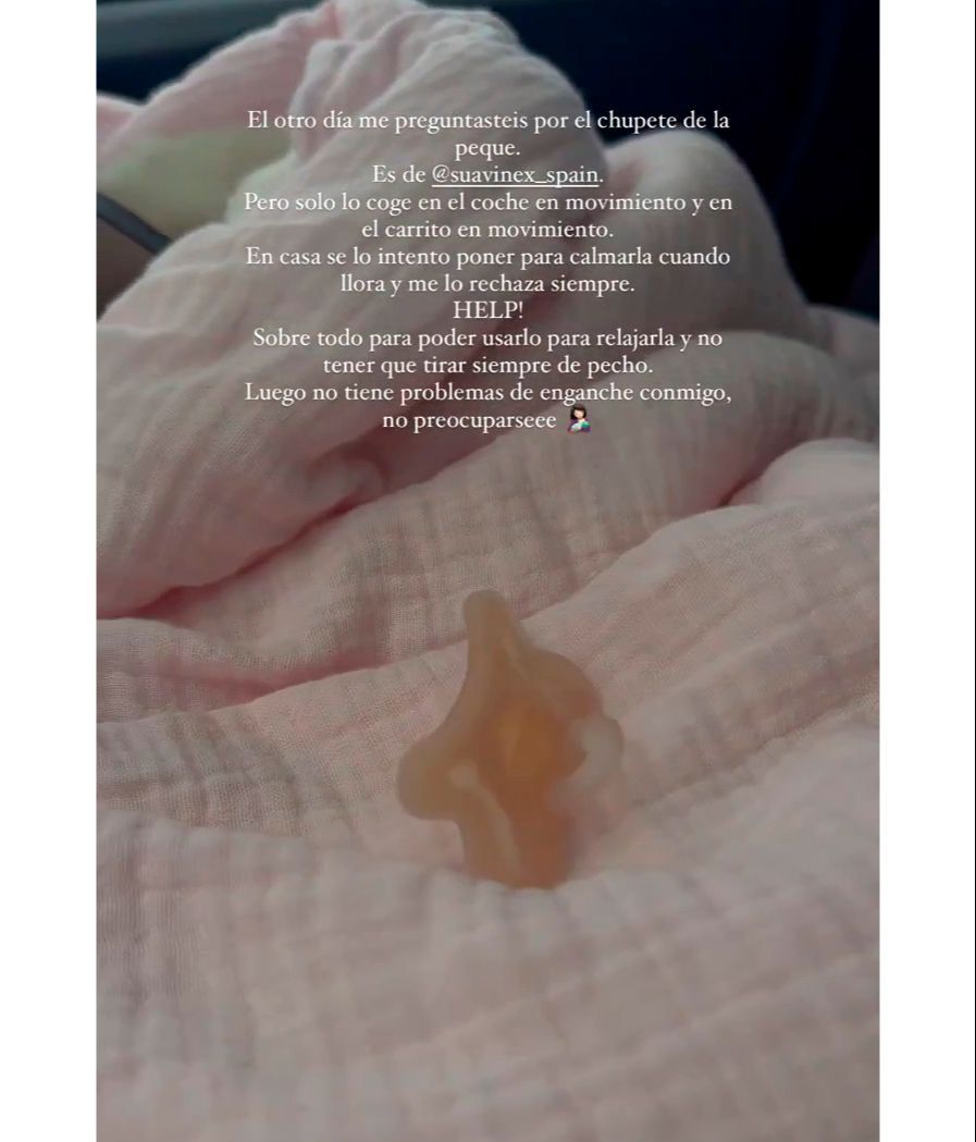 Lidia Torrent ha contado a sus seguidores que no acepta el chupete