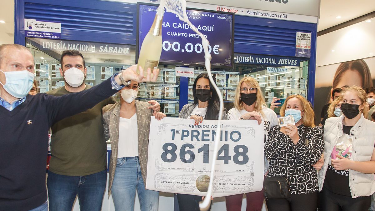 Agraciados con el premio el Gordo de Lotería de Navidad 2021. Agraciados con el premio el Gordo de Lotería de Navidad 2021.