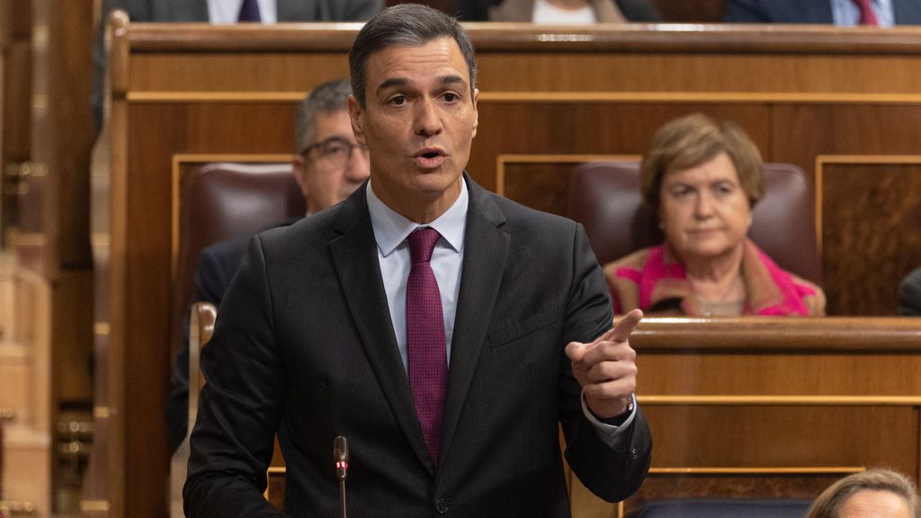 El presidente del Gobierno, Pedro Sánchez, en el Congreso