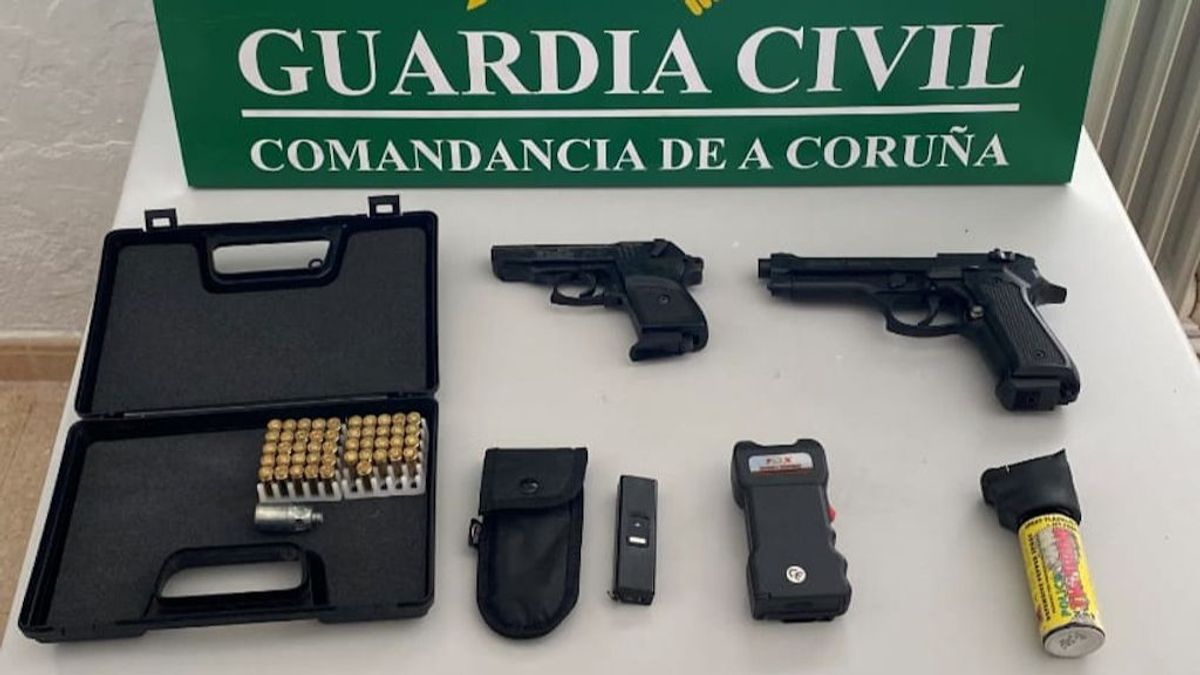 Armas localizadas por los agentes en los registros. Armas localizadas por los agentes en los registros.