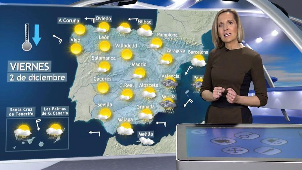 El viernes llega una borrasca a España con tiempo invernal
