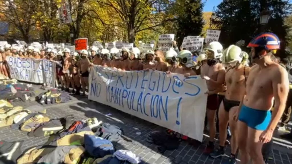 bomberos protesta