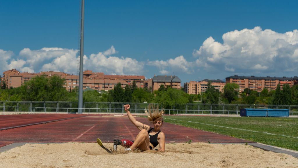 Desirée Vila, durante un entrenamiento.