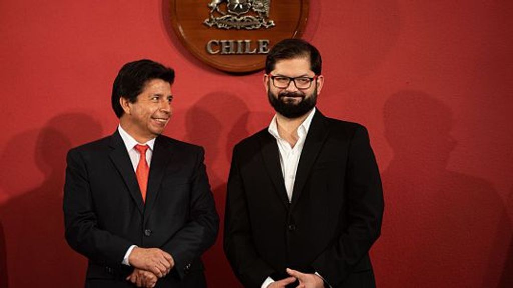 Pedro Castillo junto al presidente de Chile Boric en imagen de archivo