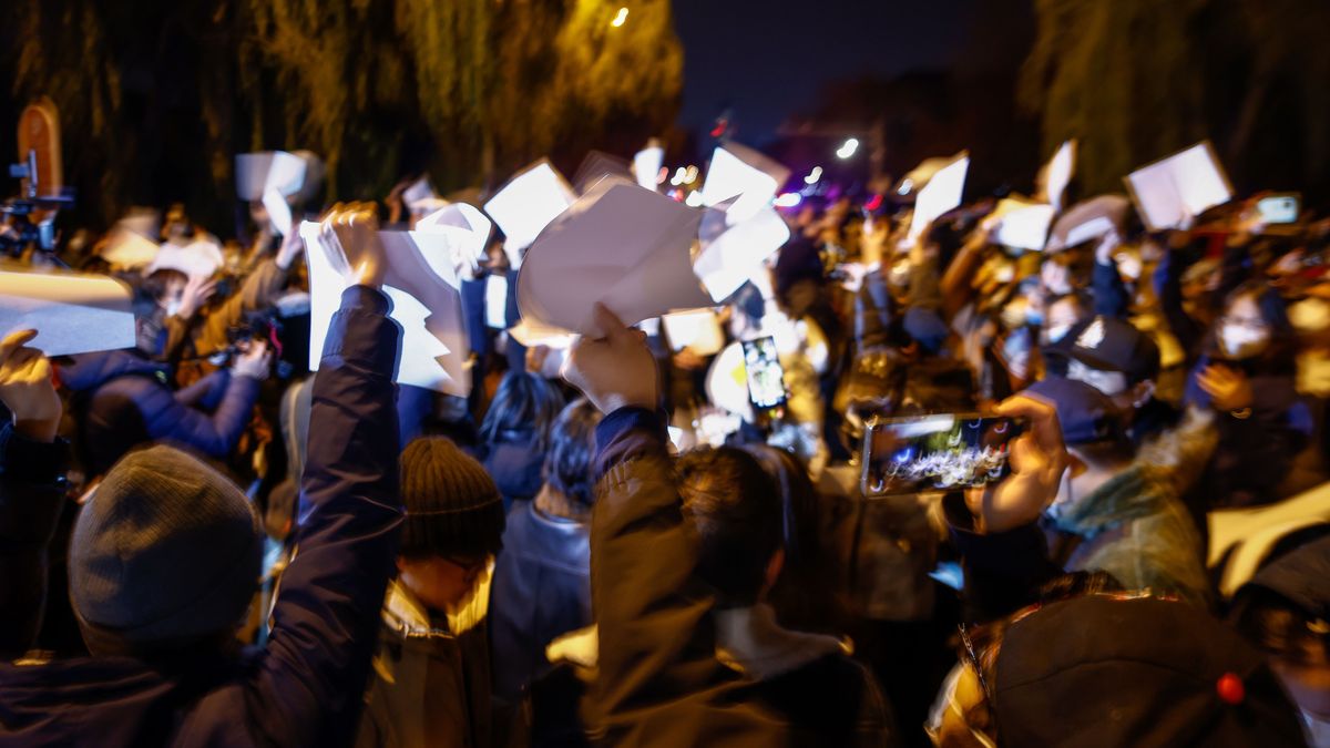 Protest in Beijing against Covid restrictions triggered by a fire in Urumqi that killed 10 people