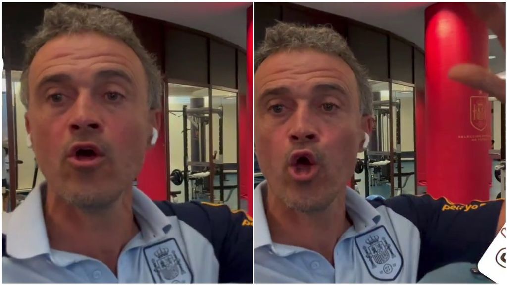 Luis Enrique levanta el ánimo de la Selección y afición al ritmo de “Quédate” de Quevedo: “Me la habéis pegado”