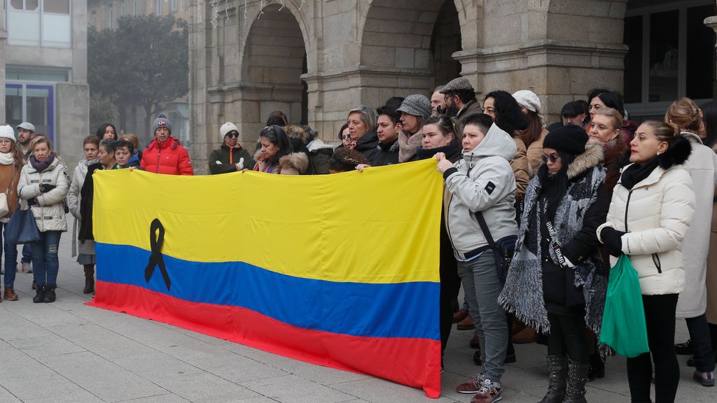 Concentración de la comunidad Colombiana en Lugo en repudia al asesinato de Cristina Cabo