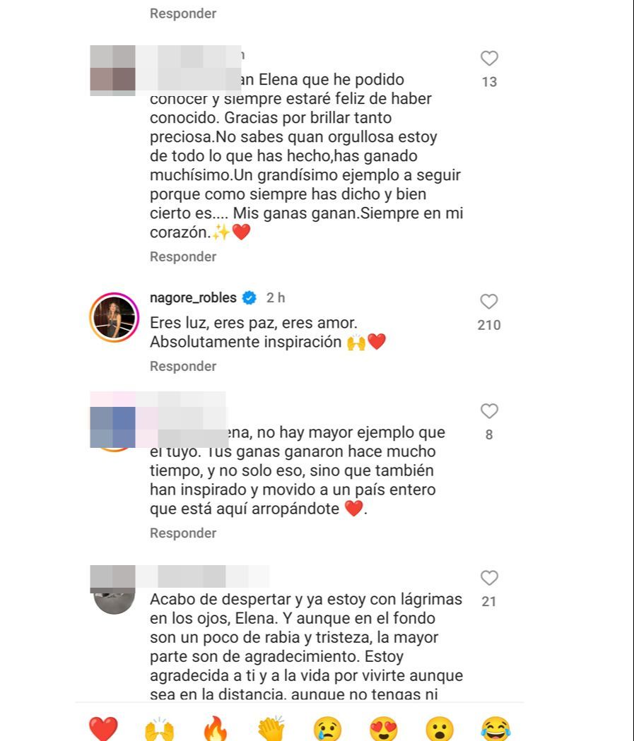 El comentario que le ha dedicado Nagore Robles a Elena Huelva