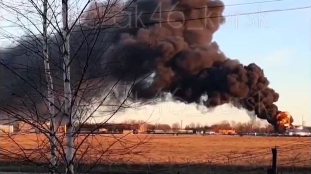 Un dron ucraniano impacta en el aeropuerto ruso de Kursk