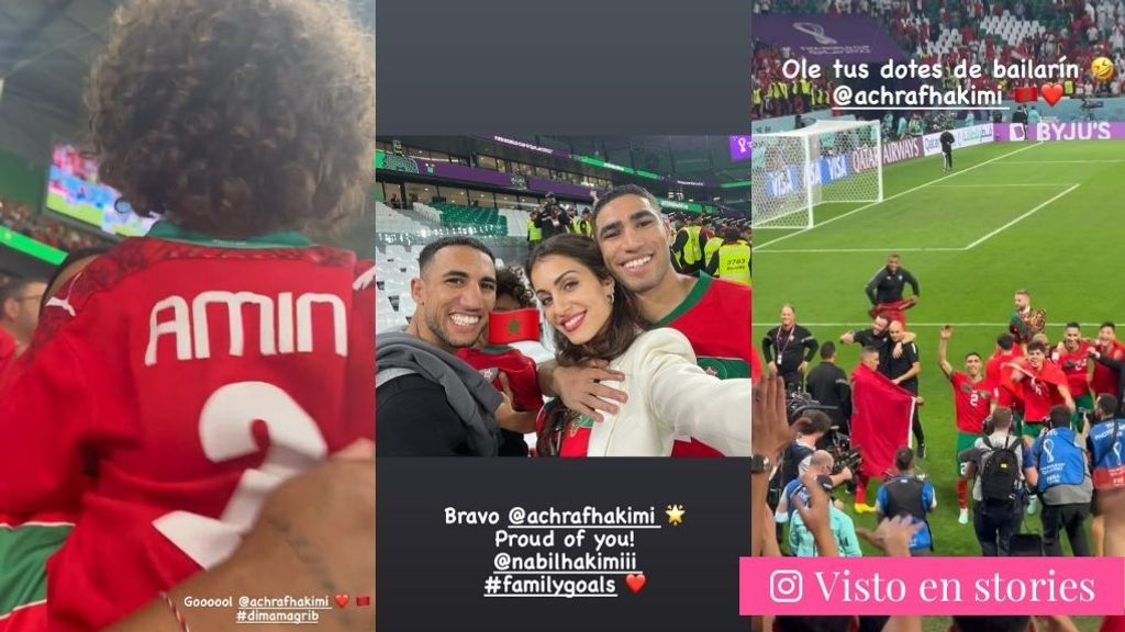 Así celebró Hiba Abouk la victoria de Marruecos gracias al gol de Achraf Hakimi