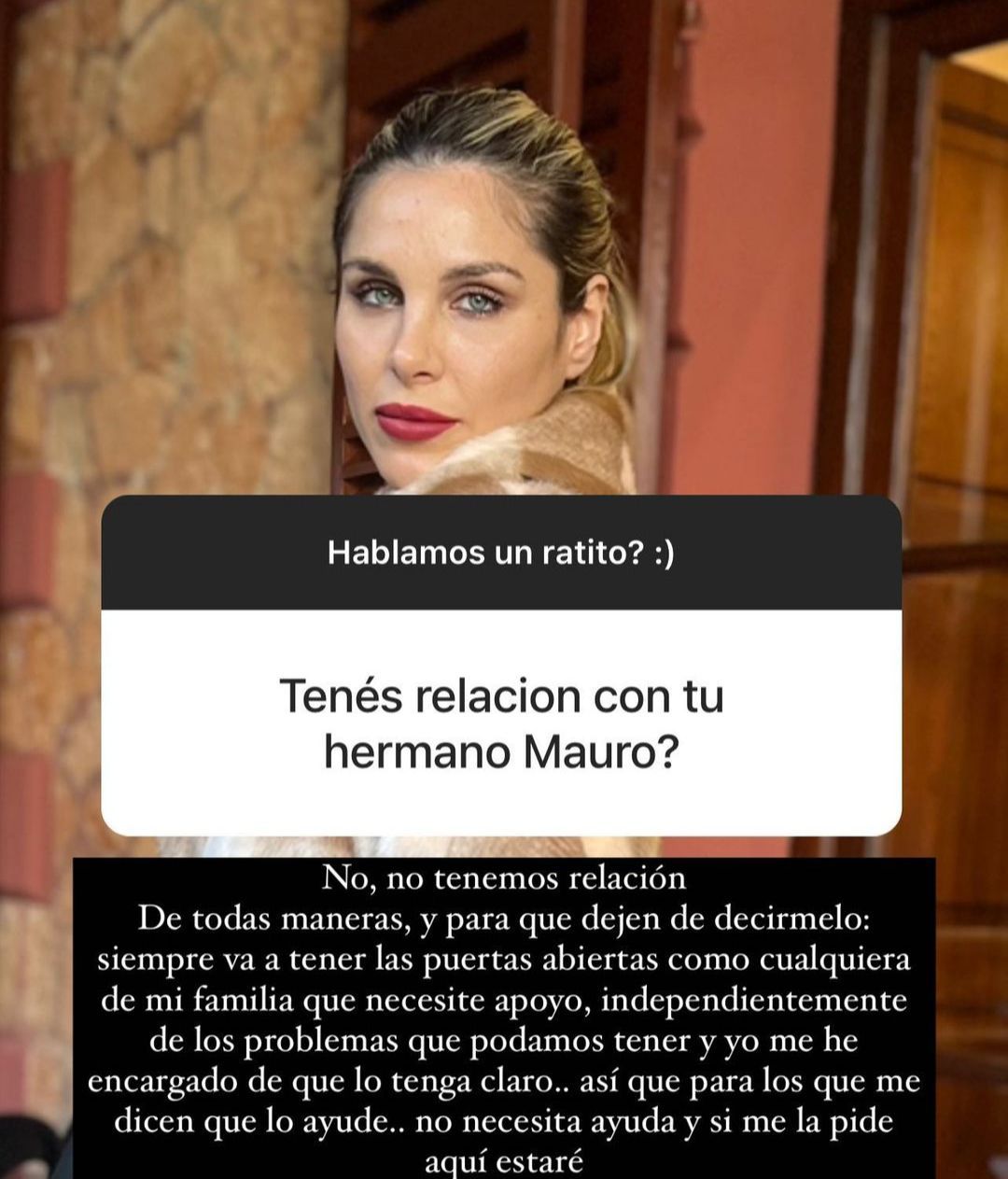 Ivana Icardi explica cómo es su relación en la actualidad con su hermano Mauro