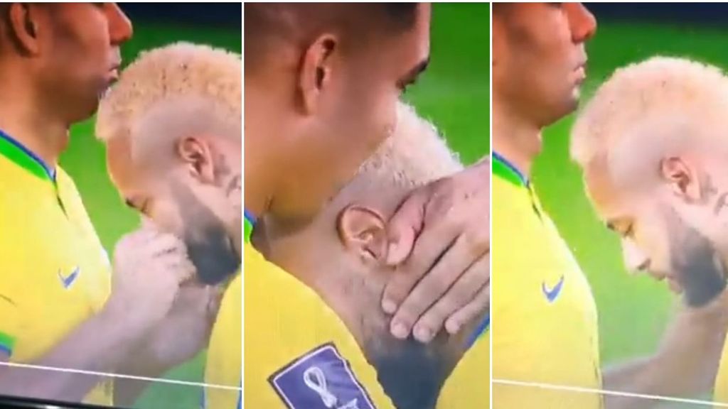 El extraño ritual de Neymar con Casemiro antes de comenzar el partido: “Así cualquiera hace cuatro goles”